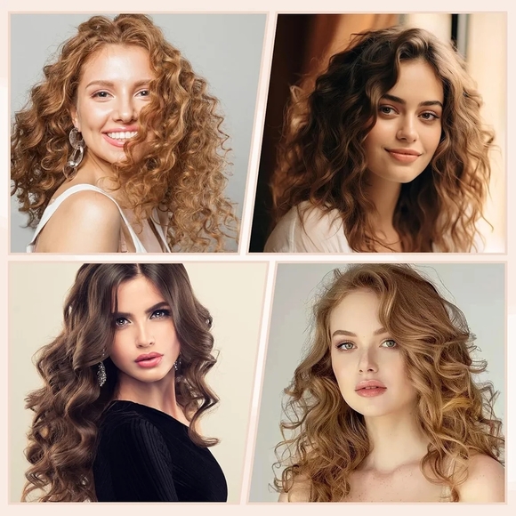 Purple Self-Grip Hair Rollers Set with Clips and Comb - Picture 4 of 5